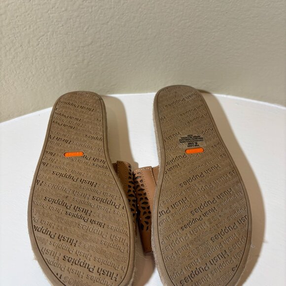 🐶Hush Puppies Lady Espadrille Platform Sandal Cognac Tan Size 8.5 - Picture 5 of 6
